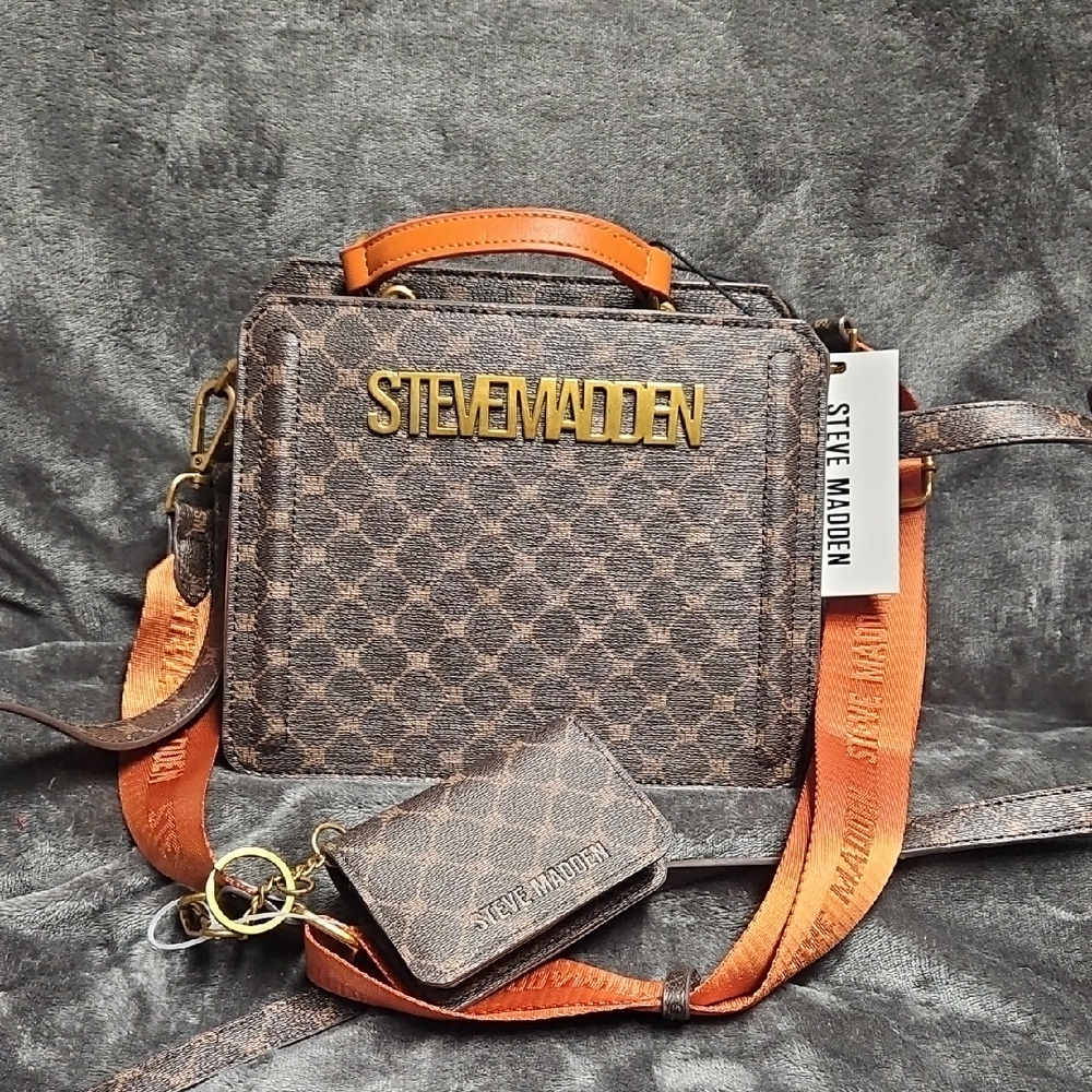Steve Madden Brown and Orange Messenger Bag